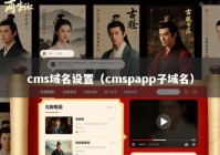 cms域名设置（cmspapp子域名）
